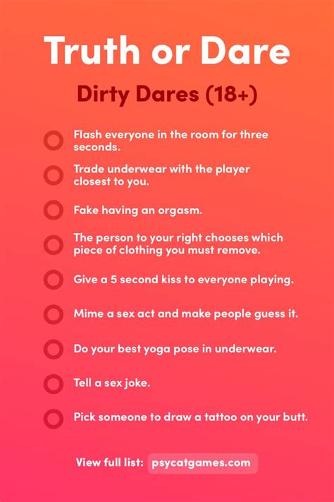 hot dares|133 Dirty Truth Or Dare Questions For Your Next Date Night.